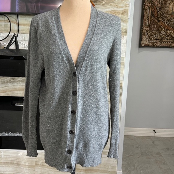 J.Crew Sweaters - J.Crew Cashmere Blend Cardigan Sweater Womens Small Gray Long Sleeve Button Up